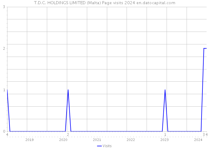T.D.C. HOLDINGS LIMITED (Malta) Page visits 2024 