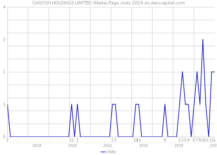 CANYON HOLDINGS LIMITED (Malta) Page visits 2024 