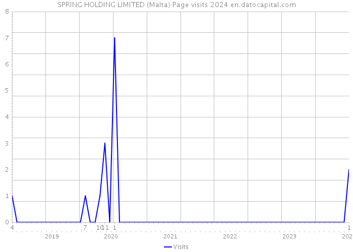 SPRING HOLDING LIMITED (Malta) Page visits 2024 