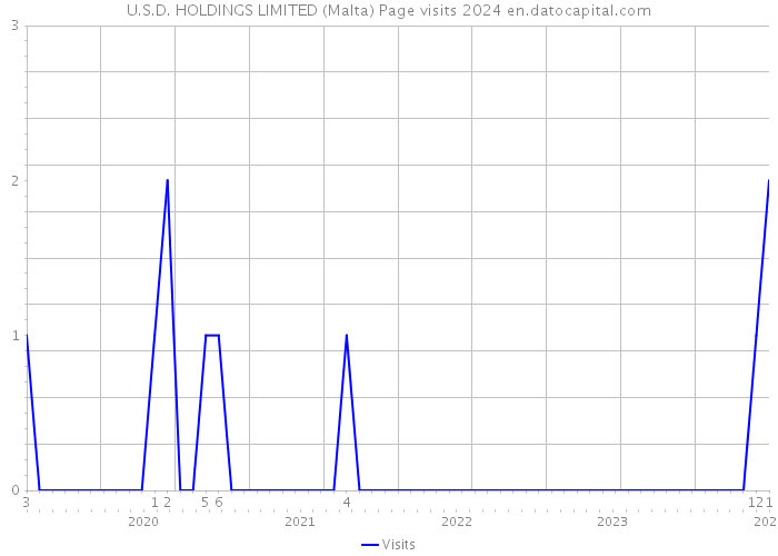 U.S.D. HOLDINGS LIMITED (Malta) Page visits 2024 