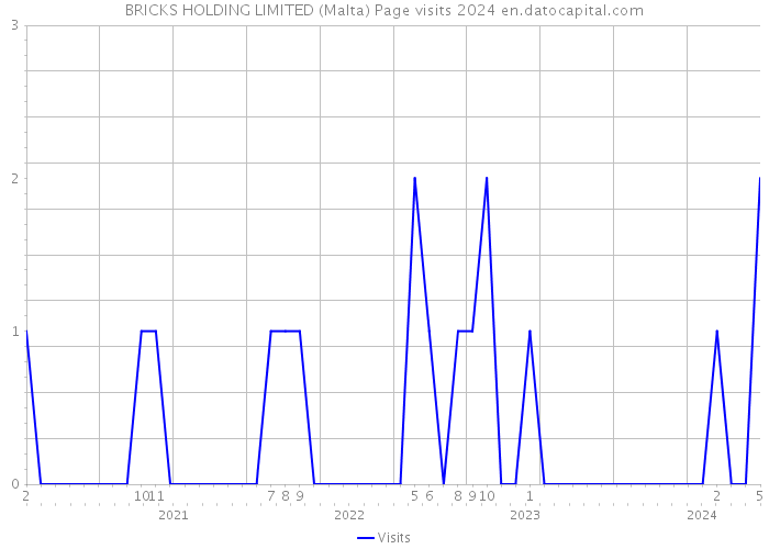 BRICKS HOLDING LIMITED (Malta) Page visits 2024 