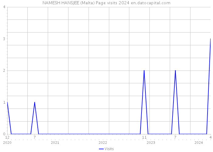 NAMESH HANSJEE (Malta) Page visits 2024 