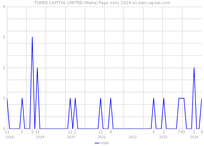 TUMES CAPITAL LIMITED (Malta) Page visits 2024 