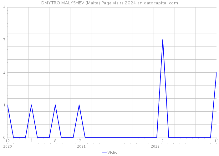DMYTRO MALYSHEV (Malta) Page visits 2024 