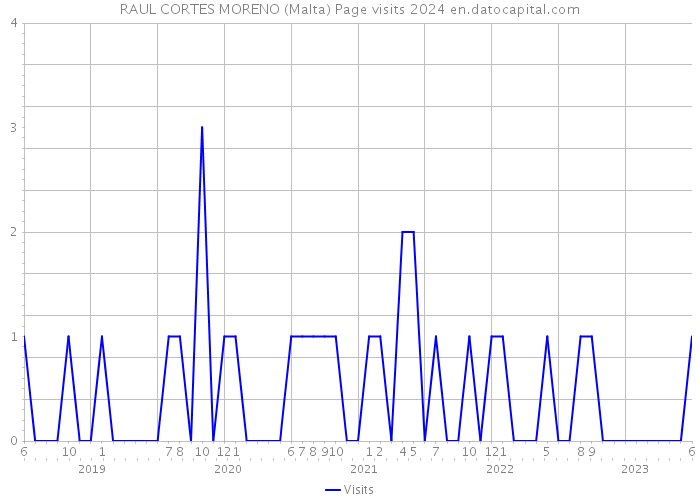 RAUL CORTES MORENO (Malta) Page visits 2024 