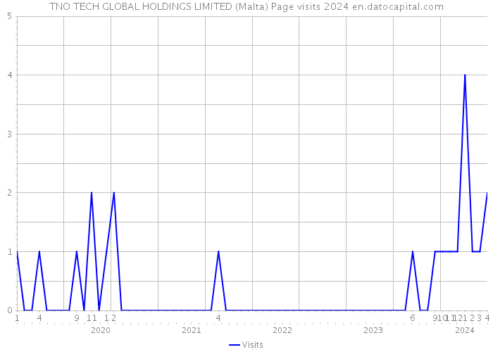 TNO TECH GLOBAL HOLDINGS LIMITED (Malta) Page visits 2024 
