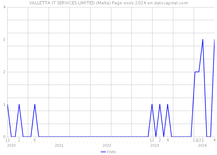 VALLETTA IT SERVICES LIMITED (Malta) Page visits 2024 