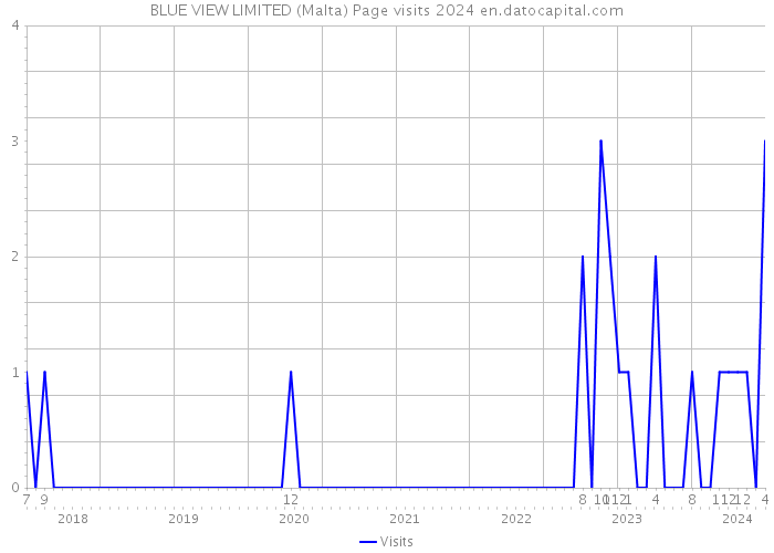 BLUE VIEW LIMITED (Malta) Page visits 2024 