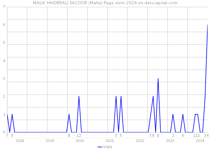 MALIK HAIDERALI SACOOR (Malta) Page visits 2024 