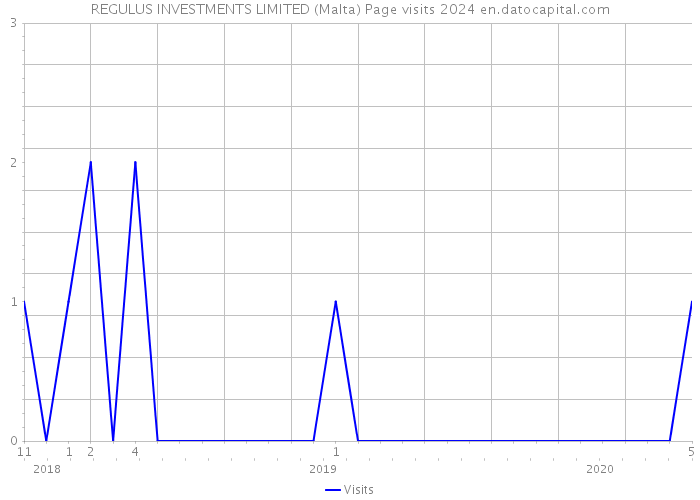 REGULUS INVESTMENTS LIMITED (Malta) Page visits 2024 