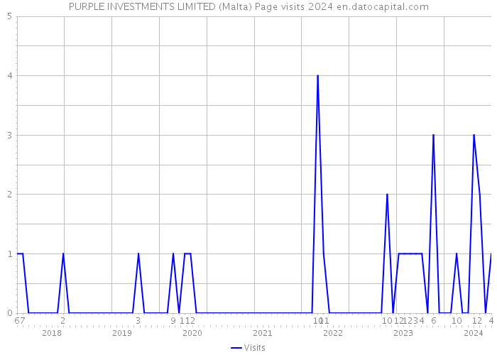 PURPLE INVESTMENTS LIMITED (Malta) Page visits 2024 