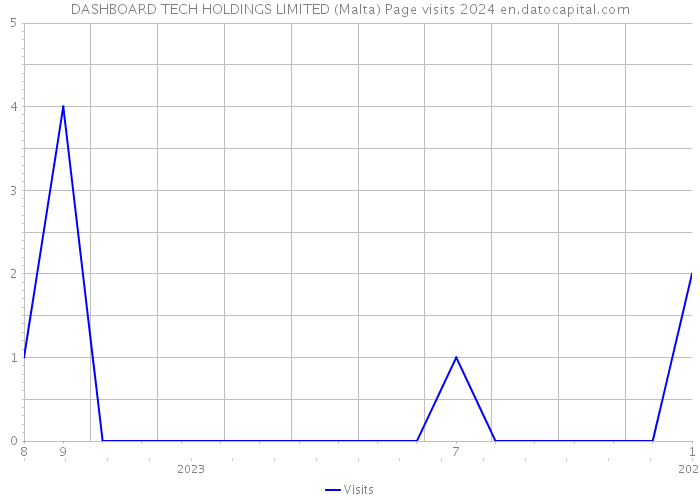 DASHBOARD TECH HOLDINGS LIMITED (Malta) Page visits 2024 