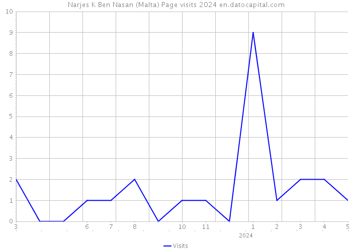 Narjes K Ben Nasan (Malta) Page visits 2024 
