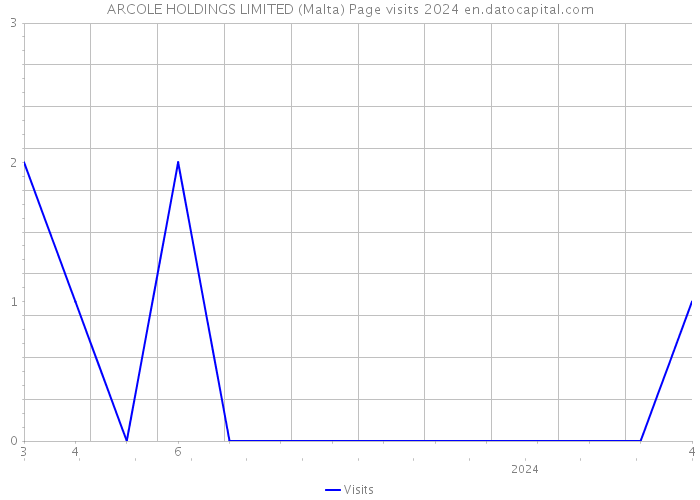 ARCOLE HOLDINGS LIMITED (Malta) Page visits 2024 