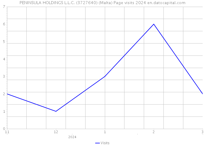 PENINSULA HOLDINGS L.L.C. (3727640) (Malta) Page visits 2024 