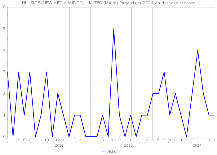 HILLSIDE (NEW MEDIA MIDCO) LIMITED (Malta) Page visits 2024 