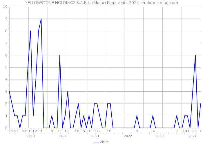 YELLOWSTONE HOLDINGS S.A.R.L. (Malta) Page visits 2024 