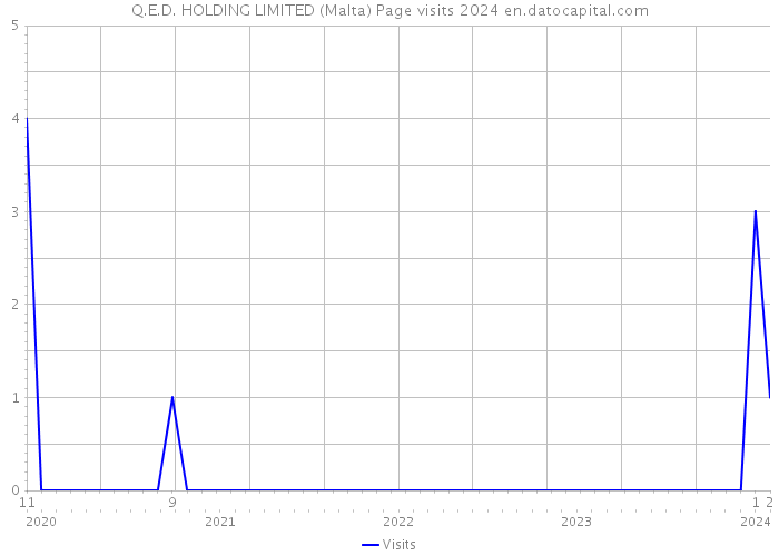 Q.E.D. HOLDING LIMITED (Malta) Page visits 2024 