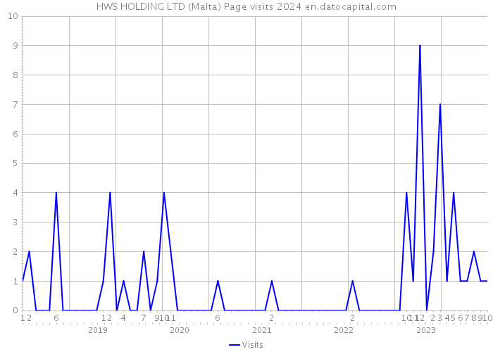 HWS HOLDING LTD (Malta) Page visits 2024 