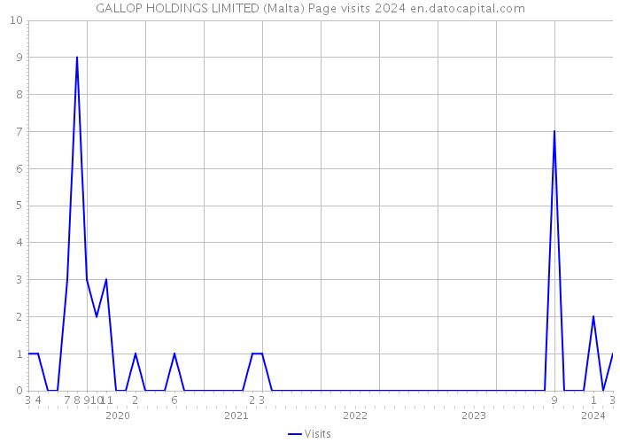 GALLOP HOLDINGS LIMITED (Malta) Page visits 2024 