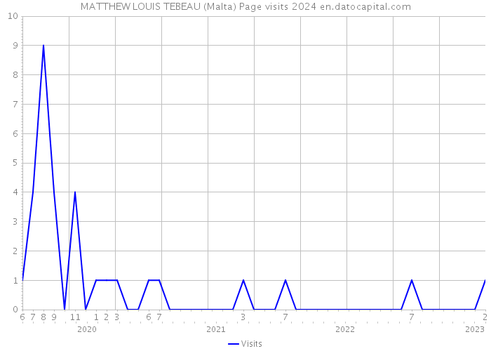 MATTHEW LOUIS TEBEAU (Malta) Page visits 2024 