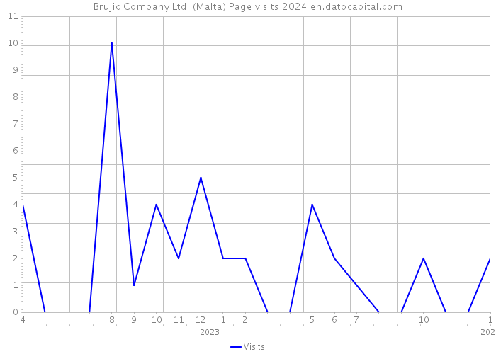 Brujic Company Ltd. (Malta) Page visits 2024 