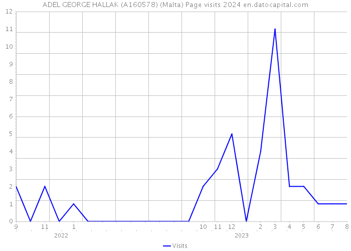 ADEL GEORGE HALLAK (A160578) (Malta) Page visits 2024 