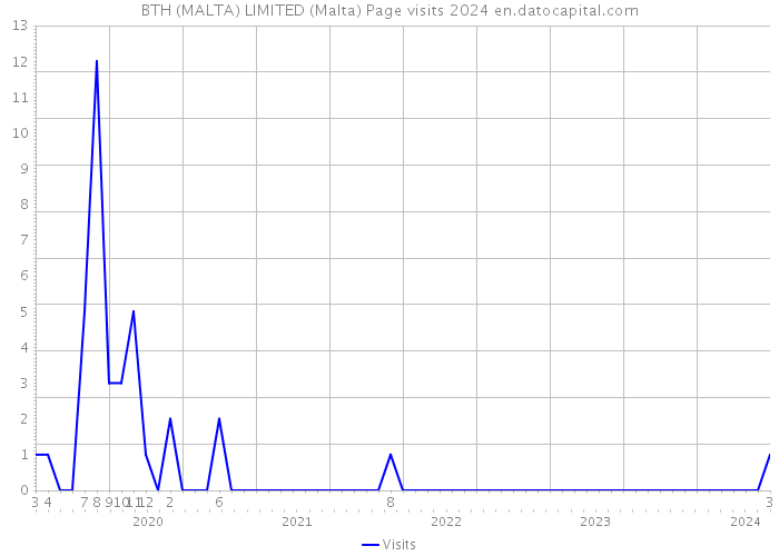 BTH (MALTA) LIMITED (Malta) Page visits 2024 