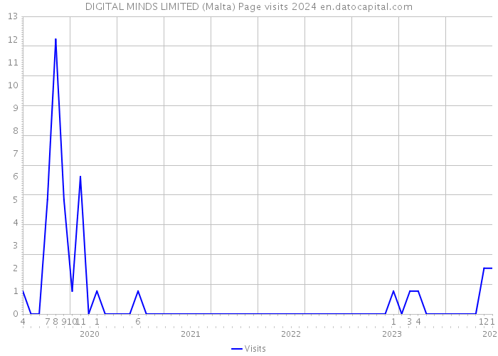 DIGITAL MINDS LIMITED (Malta) Page visits 2024 