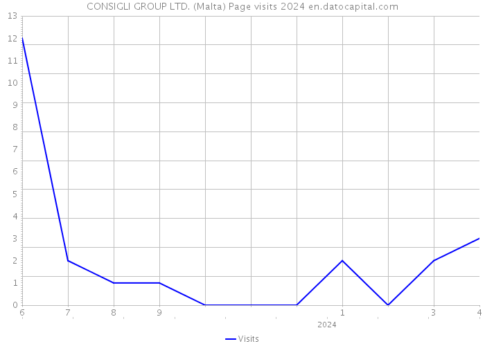 CONSIGLI GROUP LTD. (Malta) Page visits 2024 