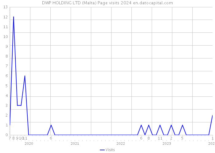 DWP HOLDING LTD (Malta) Page visits 2024 