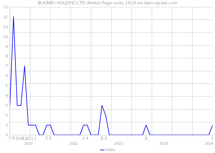 BUGMEX HOLDING LTD (Malta) Page visits 2024 