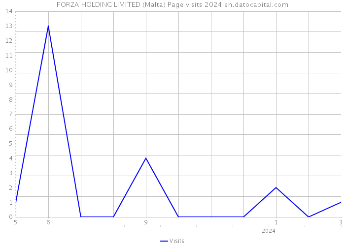 FORZA HOLDING LIMITED (Malta) Page visits 2024 