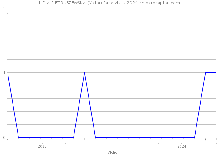 LIDIA PIETRUSZEWSKA (Malta) Page visits 2024 