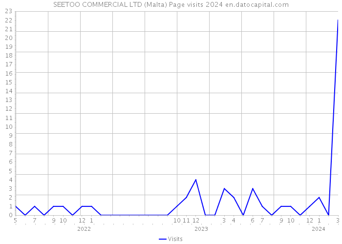 SEETOO COMMERCIAL LTD (Malta) Page visits 2024 