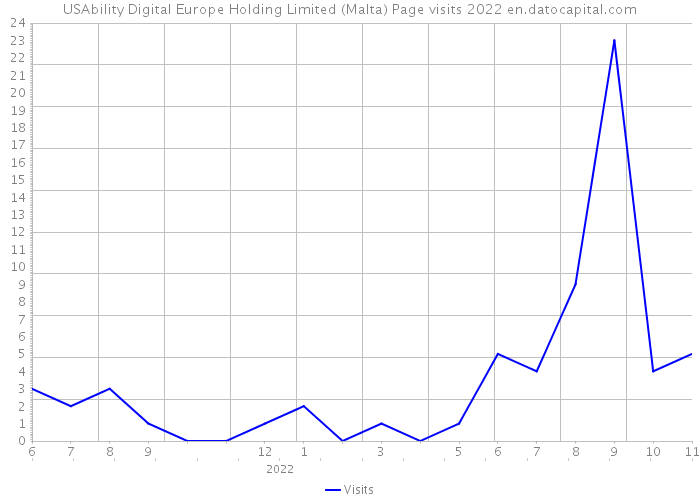 USAbility Digital Europe Holding Limited (Malta) Page visits 2022 