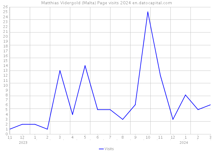Matthias Vidergold (Malta) Page visits 2024 