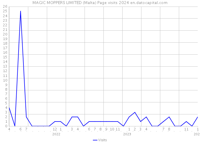 MAGIC MOPPERS LIMITED (Malta) Page visits 2024 