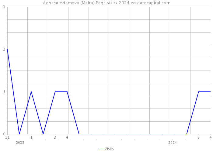 Agnesa Adamova (Malta) Page visits 2024 