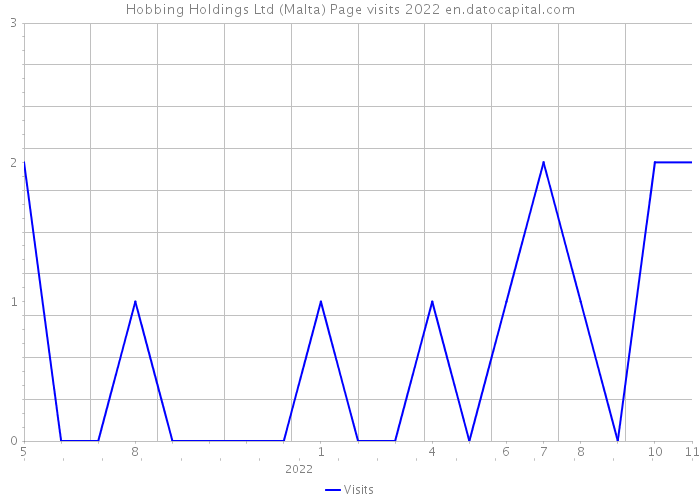 Hobbing Holdings Ltd (Malta) Page visits 2022 