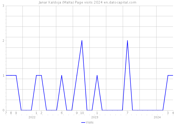 Janar Kaldoja (Malta) Page visits 2024 