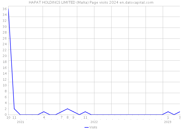 HAPAT HOLDINGS LIMITED (Malta) Page visits 2024 