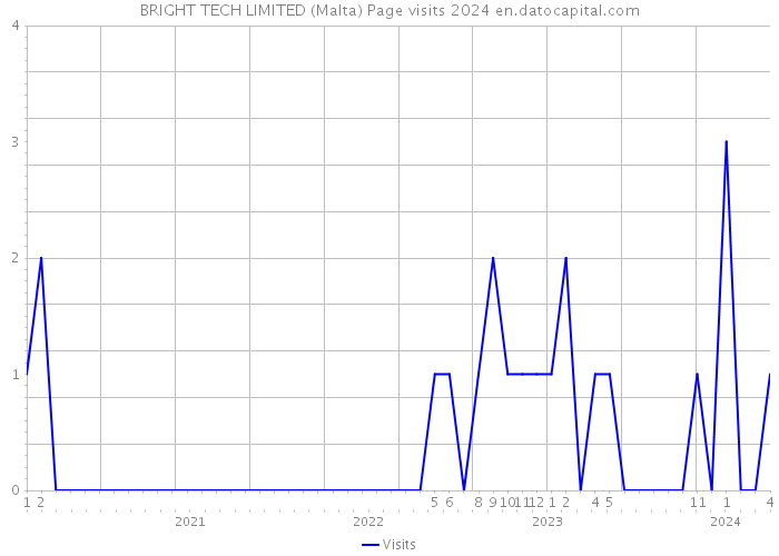 BRIGHT TECH LIMITED (Malta) Page visits 2024 