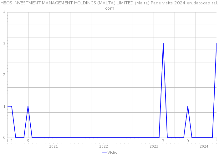 HBOS INVESTMENT MANAGEMENT HOLDINGS (MALTA) LIMITED (Malta) Page visits 2024 