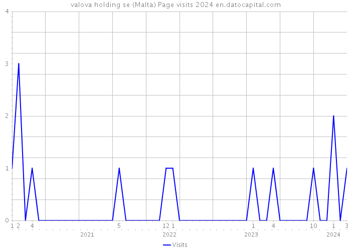 valova holding se (Malta) Page visits 2024 