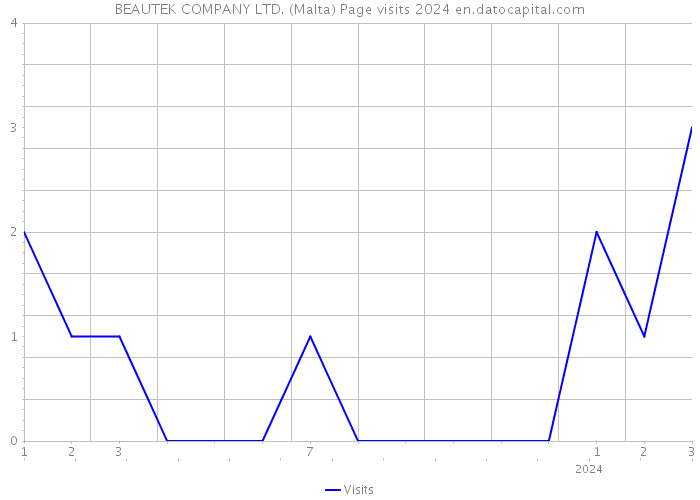 BEAUTEK COMPANY LTD. (Malta) Page visits 2024 