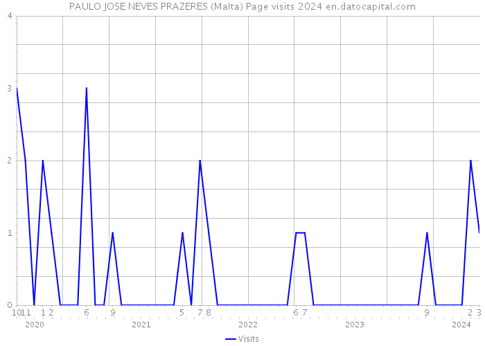 PAULO JOSE NEVES PRAZERES (Malta) Page visits 2024 