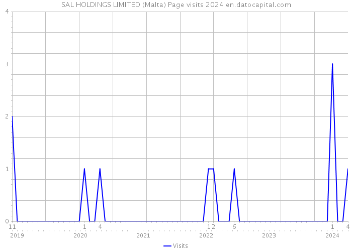 SAL HOLDINGS LIMITED (Malta) Page visits 2024 