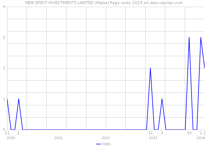 NEW SPIRIT INVESTMENTS LIMITED (Malta) Page visits 2024 