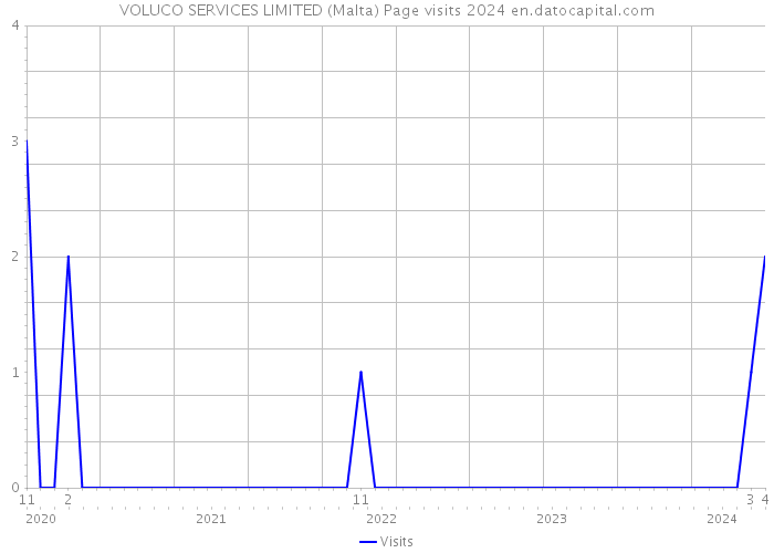 VOLUCO SERVICES LIMITED (Malta) Page visits 2024 